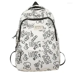 School Bags Fashion Kawaii Lady Cartoon Printing Women Cute Bag Female Travel College Backpack Girl Laptop Book Nylon