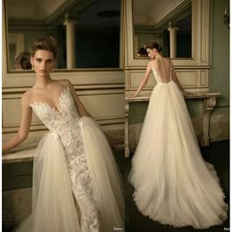 Sweetheart Neck Dress Vintage Berta Sexy Mermaid Back Full Lace Appliques Detachable Skirt Custom Made Wedding Dresses Bridal Gowns es