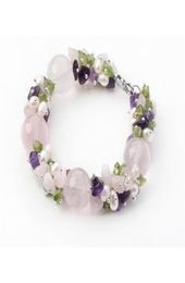 Chunky Big FreshWater Natural stone for women Bracelet Handmade Statement bohemian Pearl Jewellery offer Drop2493943
