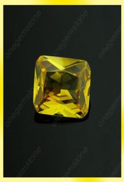 68mm octagon shape golden yellow color cubic zirconia loose synthetic stone15514696653347