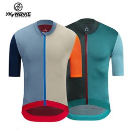 YKYW Pro Short sleeved Multi Colour Bicycle Jersey Mens Quick Drying Bicycle Email T-shirt Mens Sports Racing Bicycle Clothing 240425