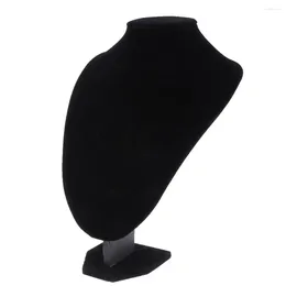 Jewelry Pouches Velvet Organizer Stand Black Plastic Earring Holder Mannequin Rack - 4 Sizes