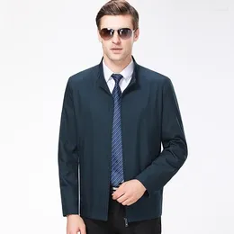 Men's Jackets Spring Autumn Jacket Business Casual Coat Male Standing Collar For Men In Outerwears Ropa De Hombre FCY4718