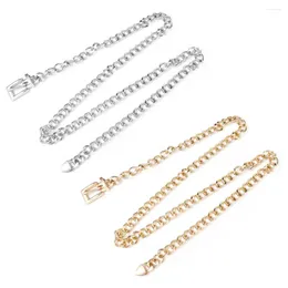 Belts Thin Personality Europe And America Fashion Women Alloy Metal Belt Waist Chain Long Pin Buckle Jewelry Accessory