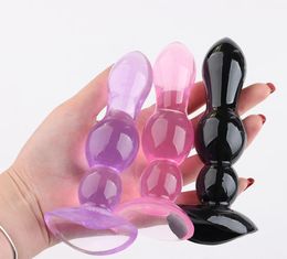 Silicone Anal Dildo No Vibrator Male Prostate Massager Beads Plug G Spot Butt Masturbation sexy Toys for Couple6285122