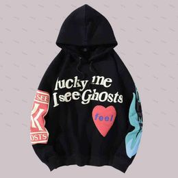 CPFMS Designer Hoodie Fashion Lucky me I see Ghosts Men Graffiti tter Sweatshirt Harajuku Fece Street HipHop Pullover Bone Loose Hoodie