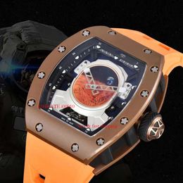 Designer Rm52-05 Leisure Mechanics Mens Skeleto Watch Mechanical Business Wristwatch Ceramic Rm52 Active Tourbillon Automatic SUPERCLONE Watch 9147
