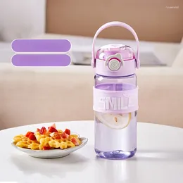 Water Bottles GIANXI 680ML Transparent Plastic Bottle Outdoor Mountaineering Bottled Cup Drinkware Kawaii Handle Coffee