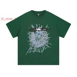 Women Summer Designer T-shirts Trendy Sp5de Spide Web 555555 Portrait Printed Short Sleeve T-shirt for Men and Women American High Street Half Sleeves 2541