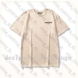 ESS Designer Fashion Mens T Shirts Chest Letter Laminated Print Short Shirt Sleeve Street Loose Casual T-Shirt Cotton Tops Men Tshirt Essentialsclothing Shirt 569