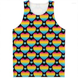 Men's Tank Tops Colours Graphic Top 3D Printed Gym Clothing Men Summer Streetwear Basketball Vest Quick Drying Sleeveless T-Shirt Y2k