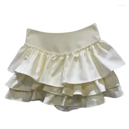 Skirts 2024 Summer Multi-Layer Ruffled High Waist Design Pettiskirt Cake Skirt For Women Girls Ladies Short