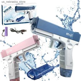 Sand Play Water Fun M1911 Electric Glock Gun Toy Summer Outdoor Beach Large Capacity Shooting Swimming Pool Adult Boys Game Q240408