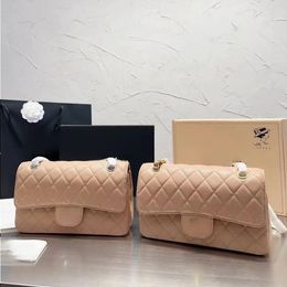 23cm Bag Woman Luxury Bags Fashion Messenger Bag Sling Classic Quilted Flap 5a Caviar Cowhide Cf Genuine Designer Leather Shoulder Cros Nvri