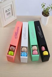 Macaron Box Cake Boxes Home Made Macaron Chocolate Boxes Biscuit Muffin Box Retail Paper Packaging 2035353cm Black Pink Green2547251