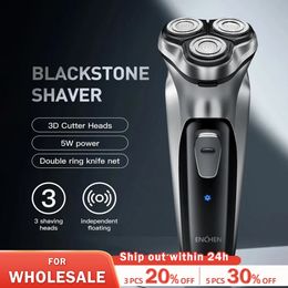 ENCHEN Blackstone Electrical Rotary Shaver for Men 3D Floating Blade Washable TypeC USB Rechargeable Shaving Beard Machine 240423