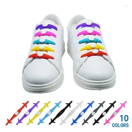 Shoe Parts 12Pc/Set VING Elastic Silicone Shoelaces For Shoes Special Shoelace No Tie Laces Men Women Lacing Rubber