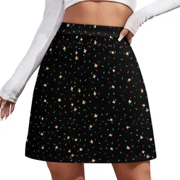 Skirts Confetti - Black Mini Skirt Woman For Women 2024