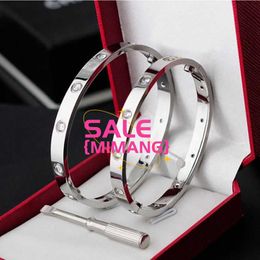 Mens Womens Custom Made Bracelet Luxury designer Jewelry Nail bangles Charm Diamond Silver Gold Screw Stainless Steel Fashion Screwdriver Cute Couple Bracelets YV