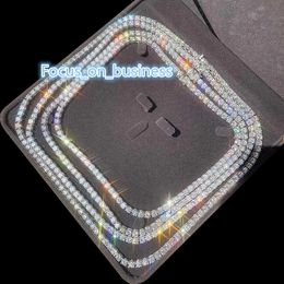 Cheapest Price Hip Hop 925 Sterling Silver 2mm 3mm 4mm 5mm 6.5mm VVS Moissanites Diamond Necklace Moissanite Tennis Chain