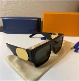 Sunglasses Link Frame Lens Black Gold Logo Unisex sun glasses Men women man mens sunglasses Fashion UV400 Protection wBox Case4296927