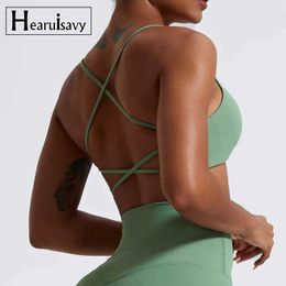 Active Underwear er Soft Fabric Sexy Sports Bra Gym Top Women Higher Quality Yoga Clothes Women Sports Fitness Workout Cross Back Yoga Bra d240508