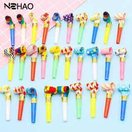 Maker 20/40PCS Colourful Stripes Party Blower Blowout Horn Whistle Noise Maker For Children Birthday Party Supplies Pinata Gift