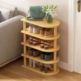 MultiLayer Simple Bamboo Shoe Rack Saving Narrow Organizer Shelf Convenient Home Indoor Door Corner Seam Cabinet 240508