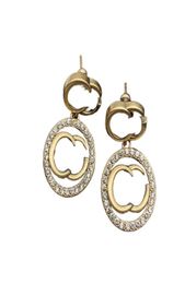 Womens Gold Earrings Designer Set With Diamonds Luxury Women Jewellery Diamond Earring Fashion Stud Hoop Earrings3277336