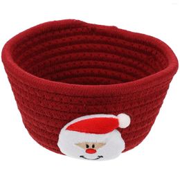 Storage Bottles Woven Box Empty Gift Basket Decorative Baskets Christmas Bin (Santa Claus Style)