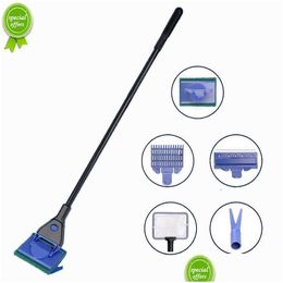 Cleaning Tools Fish Tank Cleaner 5 In 1 Aquarium Set Net Gravel Grass Fork Rake Algae Scraper For Accessories Drop Delivery Home Gar Dhpzc