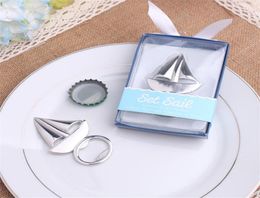 Silver Sailing Boat Bottle Opener Beer Openers Bar Tools Party Accessories Wine stopper Wedding Favors Home Cooking S2017622681914