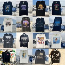 Summer Designer Mens T Shirts Cotton Loose Casual Tees Letter Print Short Sleeved Shirt Fashion Hip Hop Streetwear Clothing Tee Shirt