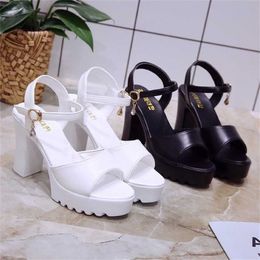 Sell Summer Sandal Women Thick Heel One Line Buckle Fish Mouth Sandals Waterproof Platform Versatile Ultra High Sole Womens Shoes 240228