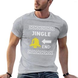 Men's Polos Jingle Bell End - Funny Family Christmas Knitted Pattern For Or Friends T-Shirt Funnys Vintage Anime Mens Cotton T Shirts