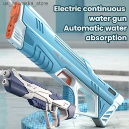 Sand Play Water Fun Electric water gun fully automatic pistol shooting toy absorption burst beach outdoor childrens fighting Q240408