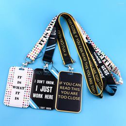 Keychains Quotations Lanyard Card Holder Neck Strap For Key ID Phone Straps Badge DIY Hanging Rope Keyring Accessories Friends