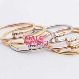 Designer Cartres Bangle Nail Bracelet Simple Style New Korean Fashion Ring Female Screw Jewelry Star Multiple Colors Available as Gift G517