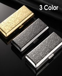1014pcs Cigarettes Case Female Embossed Slim Cigarette Case Box Portable Sealed Waterproof Smoking Accessories with Gifts Box3834041