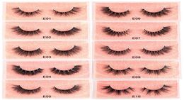 Lashes Pack Faux Cils Handmade Eyelash 3D Makeup Short Natural Soft Fluffy False Eyelashes Real Mink Lash Whole7128362