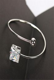 Crystal Zircon Open Cuff Bangles for Women Jewellery Gift Adjustable Size Bracelet for Women9857698