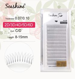 Premade Fans 2D Long Stem Individual Lashes Russia Volume 100 Hand Made Volume Lashes Mink Eyelashes Natural Long Lashes Premade 6326548