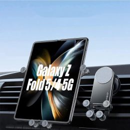 Stands Metal Air Vent Support Telephone Car Phone Holder for Samsung Galaxy Z Fold 5 4 3 2 Fold5 S23 S22 Plus Auto Gravity Stand Mount