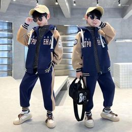 Clothing Sets Boys Fashion Spring Autumn Zipper Coat Pants 2Pcs Tracksuit Suits For Teen Kids Clothes 5 6 8 10 12 Year