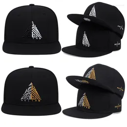 Ball Caps Fashionable Hip-Hop Triangle Pattern Thug Life Letter Embroidery Men's Flat Edge Handsome Unisex Versatile Baseball Cap