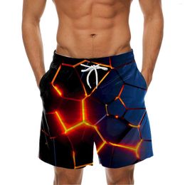 Men's Shorts Beach Summer Swimwear Breathable Surf Board Quick Dry Casual Sportwear Swim Trunks Boy