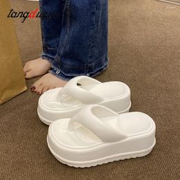 Slippers Summer Women Beach Thick Platform Eva Home Flip Flops Ladies Fashion Soft Sole Pillow Slides Sandals 2024