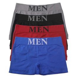 Underpants 3Pcs/Lot Mens Panties Underwear Boxers Breathable Man Boxer Solid Underpants Comfortable Male Brand Shorts Black Blue Underwear Y240507