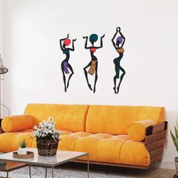 Decorative Figurines 3pcs Art Dancer Homes Decor Metal Wall Hanging Interior Home Modern Room Mounted Decoration Livingroom Hom