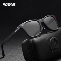 KDEAM Pochromic and Polarized Sunglasses Men Navigational Aluminum Magnesium Frame Mens Glasses UV400 Night Vision Goggles 240507
